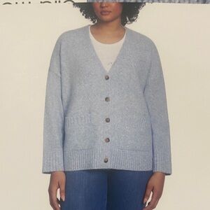 Ella Moss Women’s Button Front Cardigan, Color: Blue, Size XL
